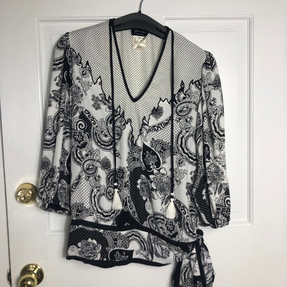 Diane Freis Women's Black and White Print Two-Piece Set - Picture 2 of 11